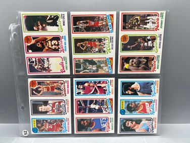Lot of (6) 1980-81 Topps Basketball Cards W/ Stars - Varying Conditions