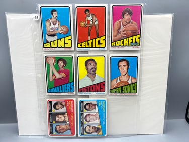 Lot of (8) 1972-73 Topps Basketball Cards - Varying Conditions
