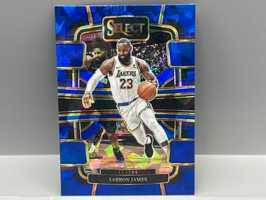 2023-24 Panini Select LeBron James Blue Cracked Ice Parallel #66