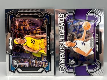 2024 Panini Prizm Draft Picks Angel Reese Variation RC #38 & Campus Legends RC #4