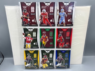 Lot of (18) Assorted Leaf Football Rookie Cards W/ Stars - Varying Conditions
