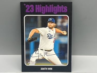 2024 Topps Heritage Mini Clayton Kershaw Black Border Low Number Short Print #/50