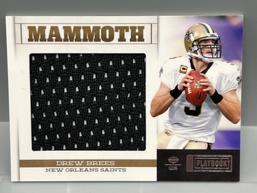 2012 Panini Playbook Drew Brees Mammoth Game Used Jersey Card #89/99
