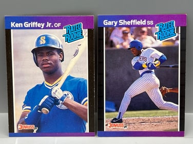 1989 Donruss Ken Griffey Jr. RC #33 & Gary Sheffield RC #31