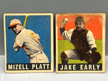 1948-49 Leaf Jake Early RC #61 & Mizell Platt RC #159