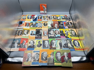 1928-29 Stevens-Davis Men of America Booklet Near Complete 47 Card Partial Set W/ Bobby Jones/Rogers