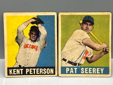 1948-49 Leaf Kent Peterson RC #42 & Pat Seery RC #73