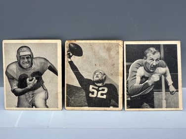 Lot of (3) 1948 Bowman Football Cards - Varying Conditions - #38, #41, & #43