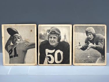 Lot of (3) 1948 Bowman Football Cards - Varying Conditions - #56, #58, & #64