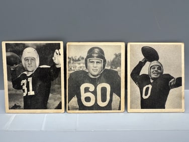 Lot of (3) 1948 Bowman Football Cards - Varying Conditions - #83, #85, & #86