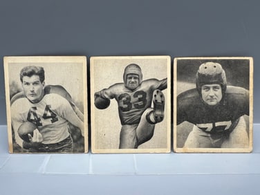 Lot of (3) 1948 Bowman Football Cards - Varying Conditions - #88, #89, & #91