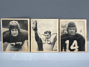 Lot of (3) 1948 Bowman Football Cards - Varying Conditions - #91, #97, & #103
