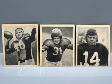 Lot of (3) 1948 Bowman Football Cards - Varying Conditions - #98, #100, & #103