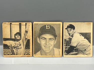 1948 Bowman Marty Marion RC #40, Rex Barney RC #41, & Dave Koslo RC #48 - Tough High Numbers - Paper