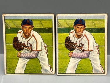 Lot of (2) 1950 Bowman Harry Brecheen #90