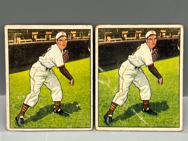 Lot of (2) 1950 Bowman Ned Garver #51