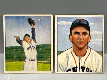 1950 Bowman Carroll Lockman #82 & Dave Koslo #65