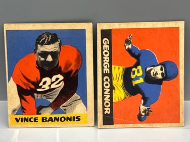 1949 Leaf Vince Banonis #38 & George Connor #40