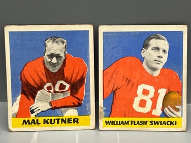 1948 Leaf Mal Kutner RC #14 & Bill Swiacki RC #12