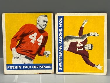 1948 Leaf Paul Christman RC #21 & Tom McWilliams RC #31