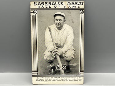 1948 Baseball's Greats Hall of Fame Exhibits Ty Cobb