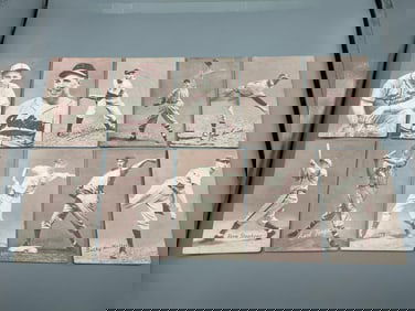 Lot of (10) 1947-66 Exhibits Baseball Cards - Varying Conditions