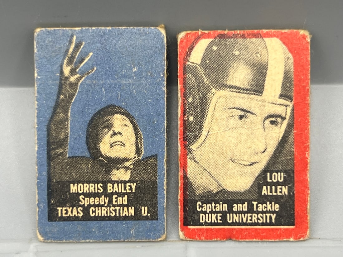1949-50 Topps Felt Backs Morris Bailey RC #2 & Lou Allen RC #1: 1949-50 Topps Felt Backs Morris Bailey RC #2 & Lou Allen RC #1