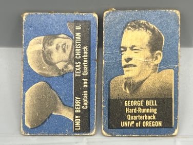 1949-50 Topps Felt Backs Lindy Berry RC #4 & George Bell RC #3