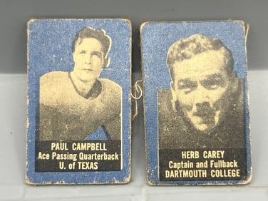1949-50 Topps Felt Backs Paul Campbell #11 & Herb Carey RC #12