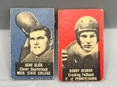 1949-50 Topps Felt Backs Bobby Deuber RC #22 & Gene Glick #31