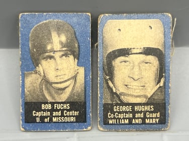 1949-50 Topps Felt Backs Bob Fuchs RC #27 & George Hughes RC #37
