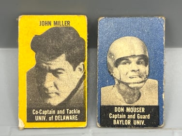 1949-50 Topps Felt Backs John Miller RC #57 & Don Mouser RC #59