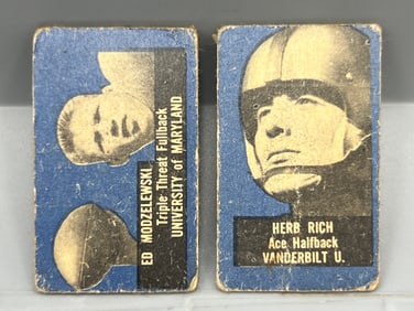 1949-50 Topps Felt Backs Ed Modzelewski RC #58 & Herb Rich RC #69