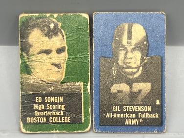 1949-50 Topps Felt Backs Ed Songin RC #77 & Gil Stevenson RC #81