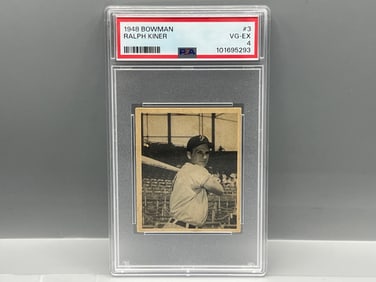 1948 Bowman Ralph Kiner RC #3 PSA VG-EX 4