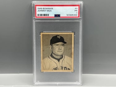 1948 Bowman Johnny Mize RC #4 PSA PR 1