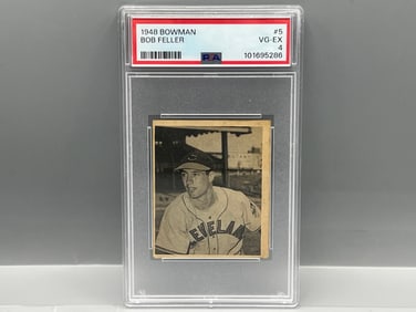 1948 Bowman Bob Feller RC #5 PSA VG-EX 4