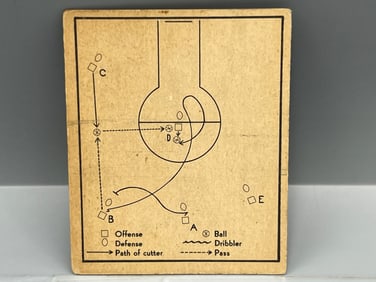 1948 Bowman Single Cut Using Post As Screen For Short Pass Play #17
