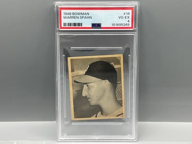 1948 Bowman Warren Spahn RC #18 PSA VG-EX 4