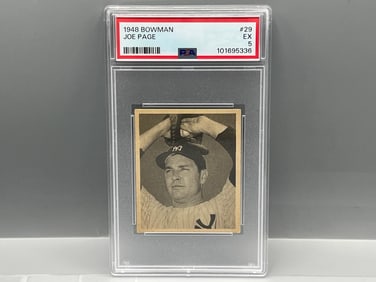 1948 Bowman Joe Page RC #29 PSA EX 5