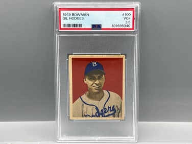 1949 Bowman Gil Hodges RC #100 PSA VG+ 3.5