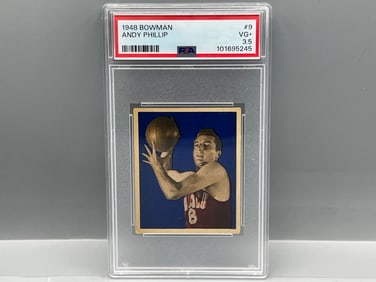 1948 Bowman Andy Phillip RC #9 PSA VG+ 3.5 - HOF