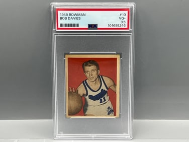 1948 Bowman Bob Davies RC #10 PSA VG+ 3.5 - HOF