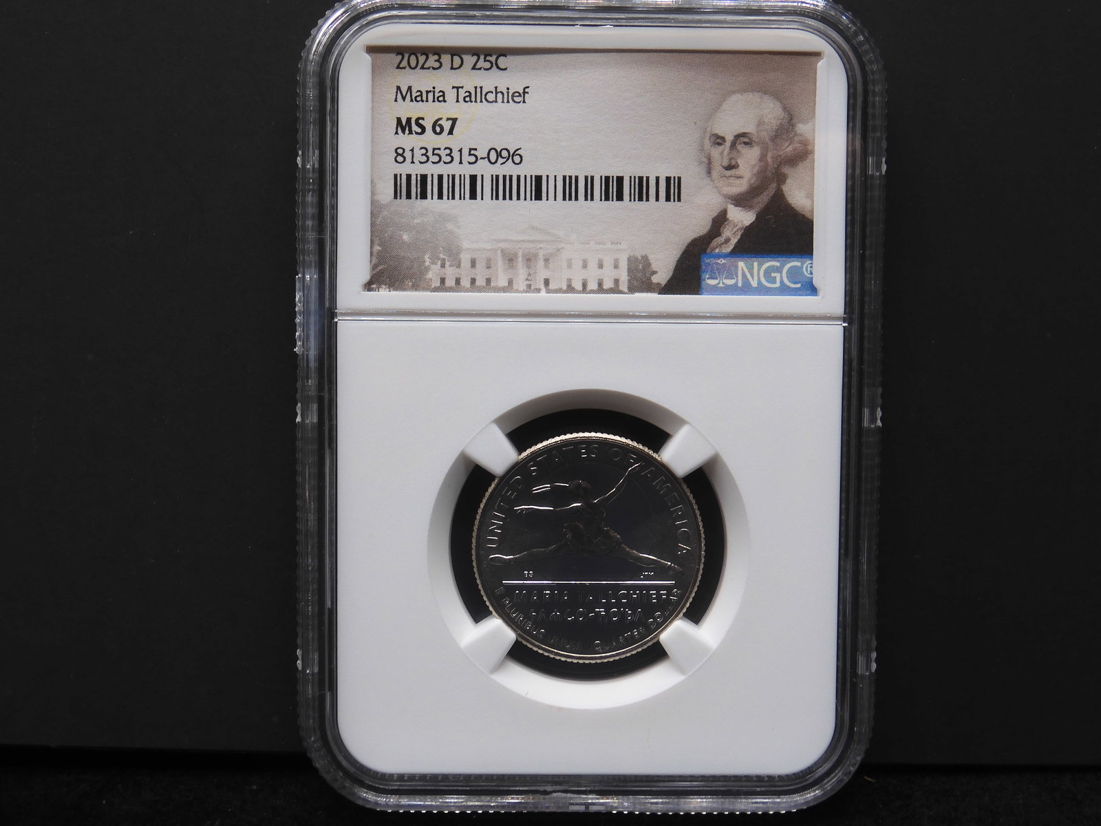 2023-D Maria Tallchief Quarter - NGC MS67: 2023-D Maria Tallchief Quarter - NGC MS67