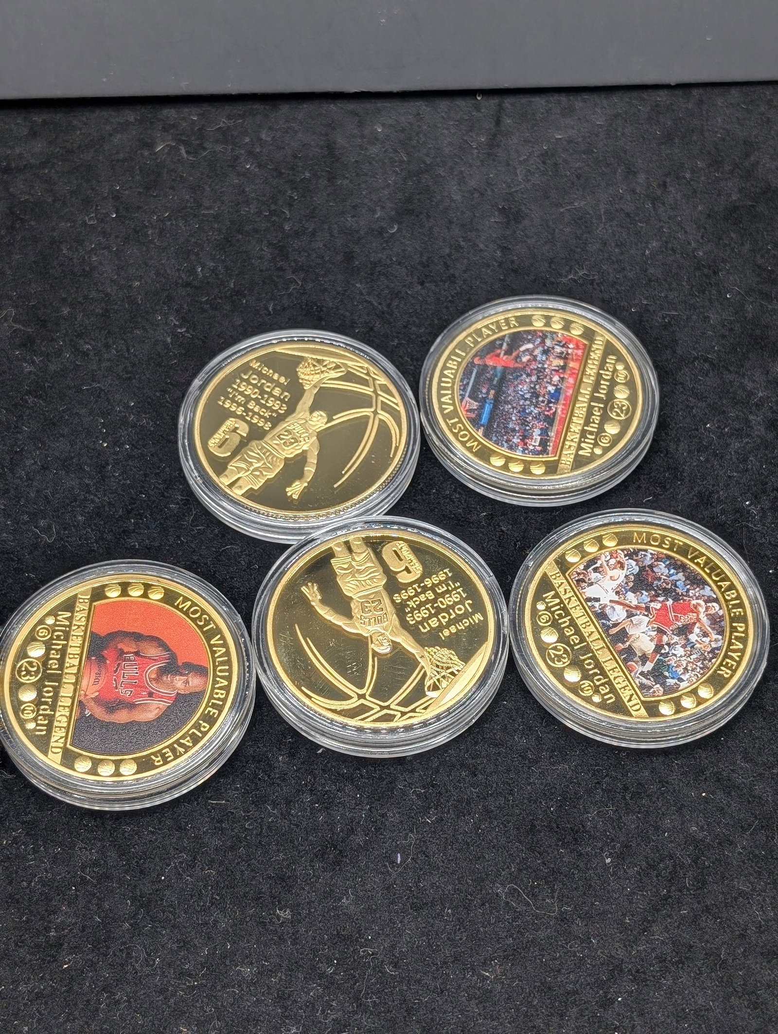 Lot of 5 Different Michael Jordan Tribute Tokens: Lot of 5 Different Michael Jordan Tribute Tokens