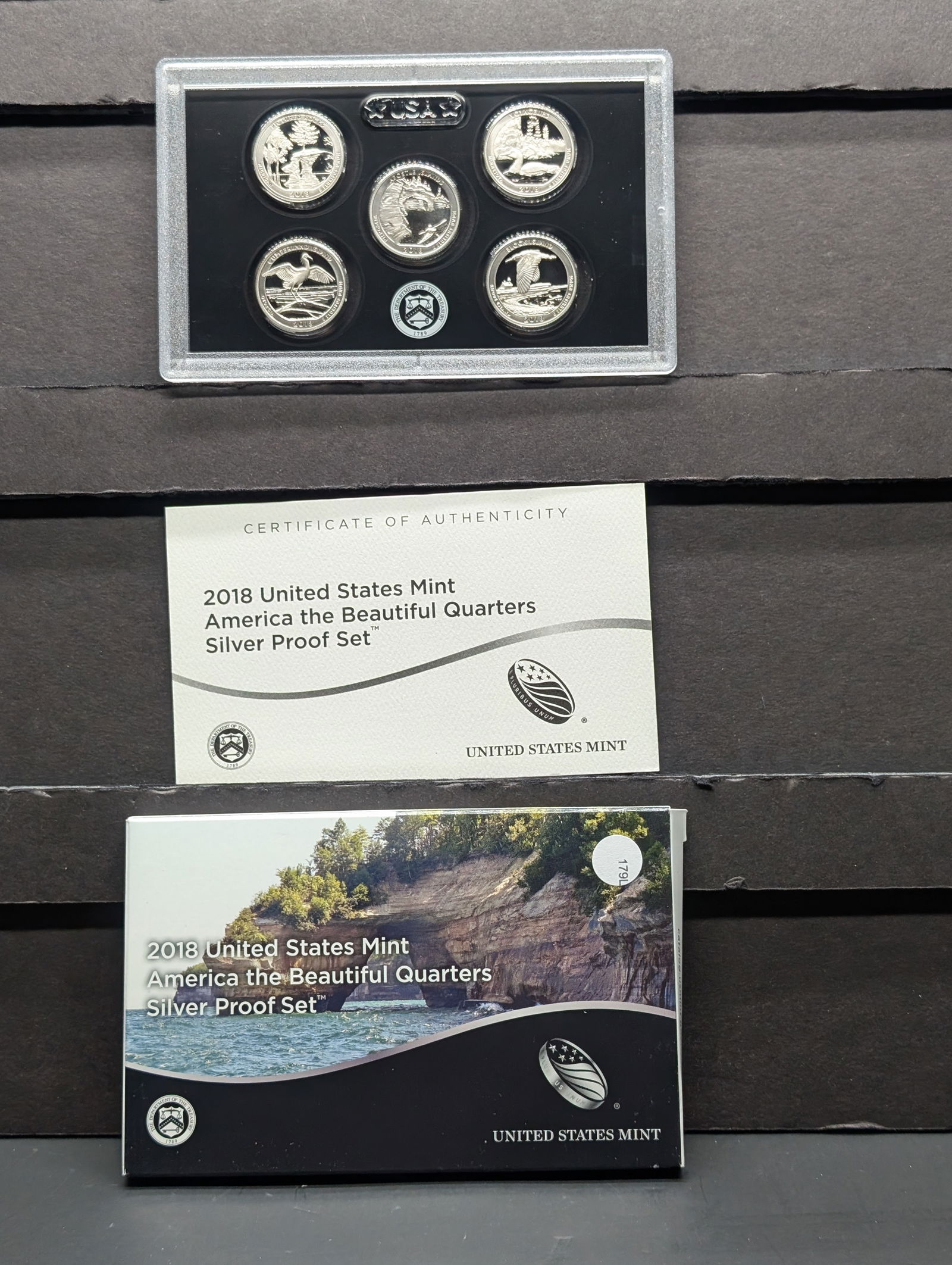 2018-S United States Mint America The Beautiful Quarters Silver Proof Set (1 of 4)