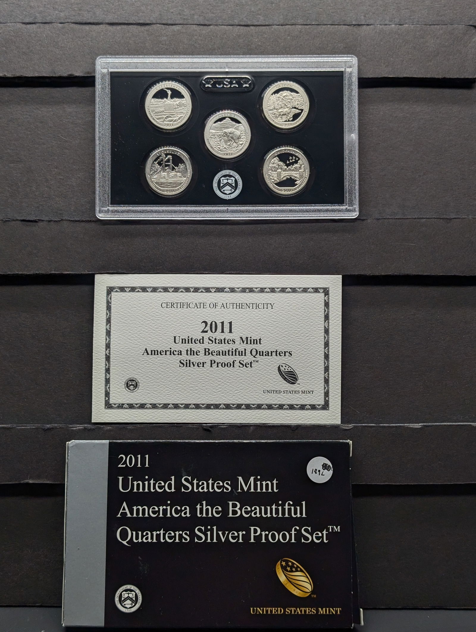 2011-S United States Mint America The Beautiful Quarters Silver Proof Set (1 of 4)