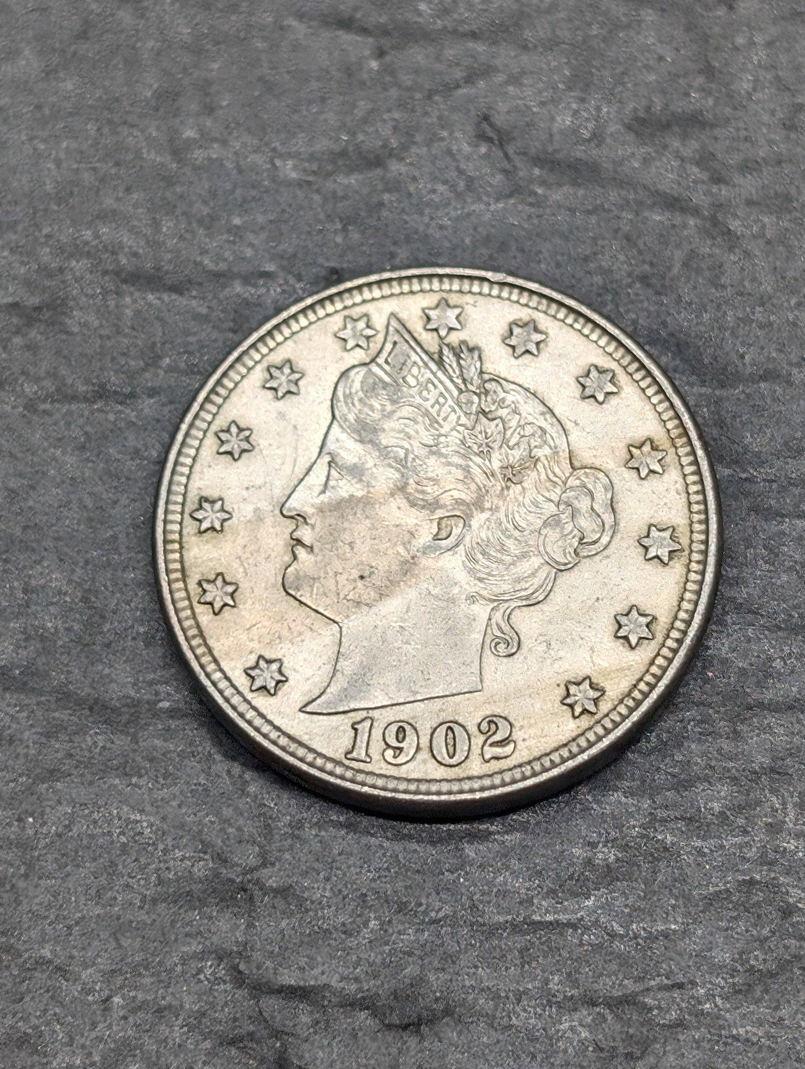 *NICE LUSTER - NICE TYPE COIN - AU+* 1902 Liberty Head V-Nickel: *NICE LUSTER - NICE TYPE COIN - AU+* 1902 Liberty Head V-Nickel