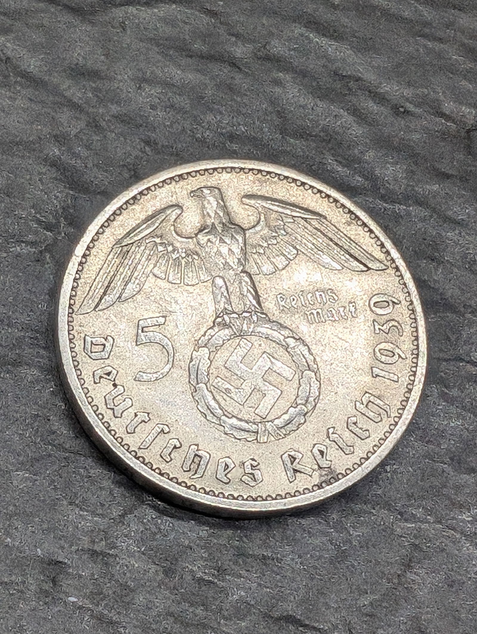 1939 Germany (Historic Symbol) 5 Silver Reichsmark Coin (1 of 2)