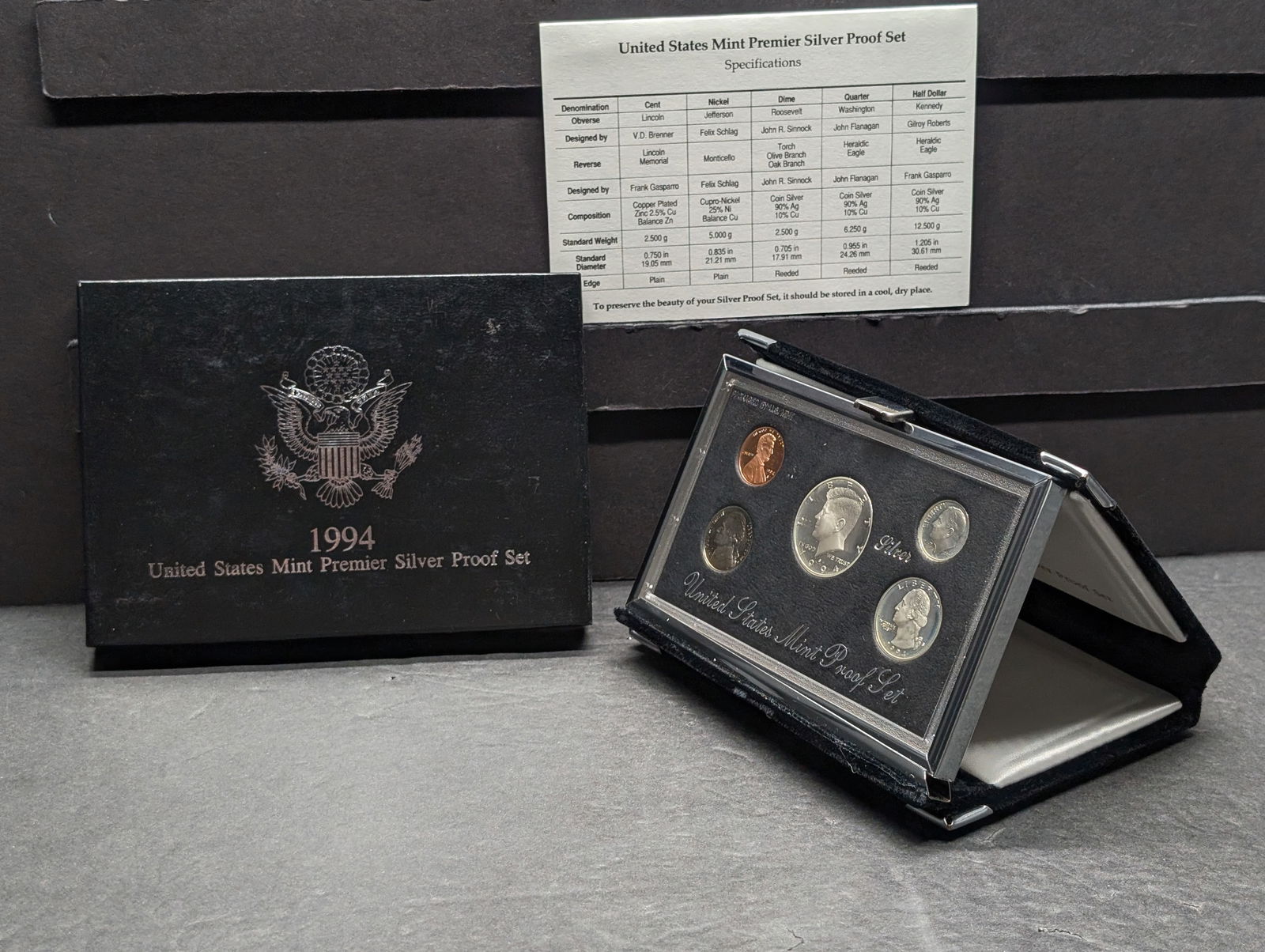 1994-S U.S. Mint Premier Silver Proof Set in OGP w/ COA (1 of 4)
